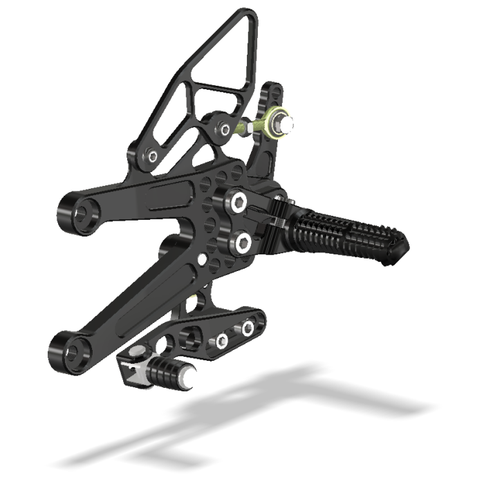 Rear Set Kit, YZF R1 04-06, Black