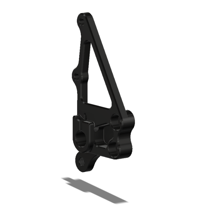 Rt., Peg Holder (6mm Master), YZF R1 07-08, Black