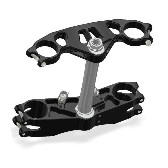 Triple Clamp Kit, GP, YZF R1 07-14, Black