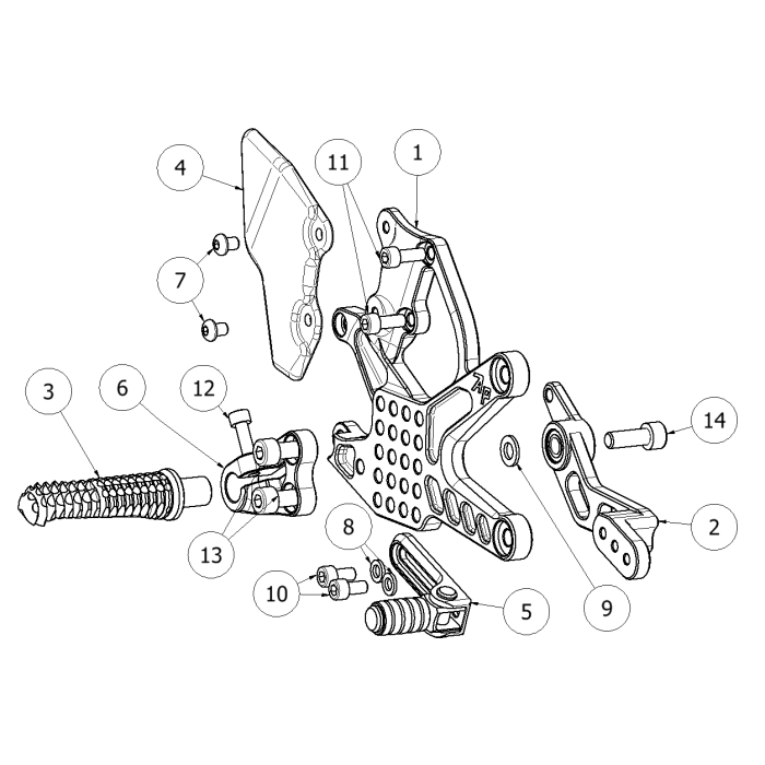 Click on a number to locate your part on the item list