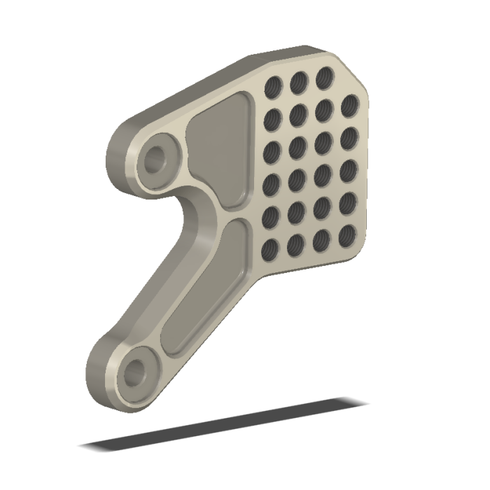 Lt. Bracket, Adj., Yam R3 2015- , Aero Hard