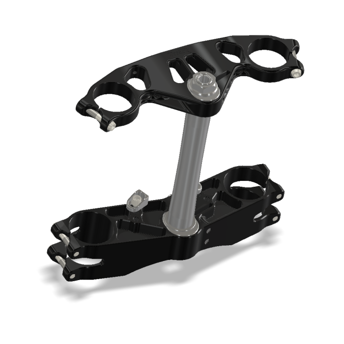 Triple Clamp Kit, GP, YZFR6 17- , Black