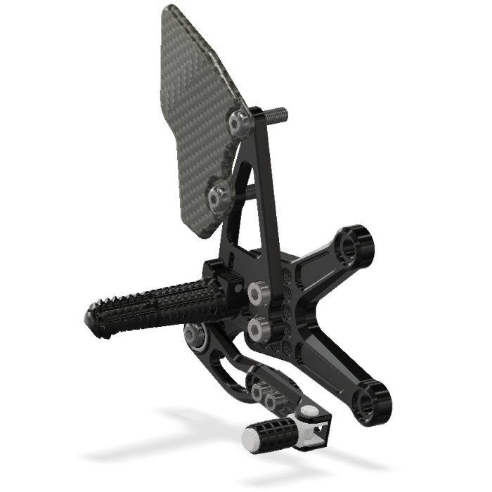 Rear Set Kit, ZX6R 05- , ZX6R-636 13- , Black