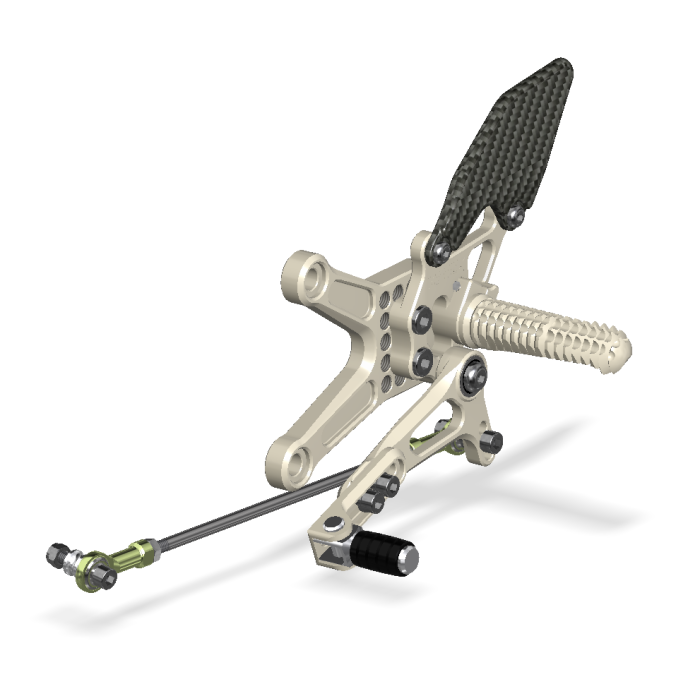 Rear Set Kit, ZX6R 05- , ZX6R-636 13- , Aero Hard