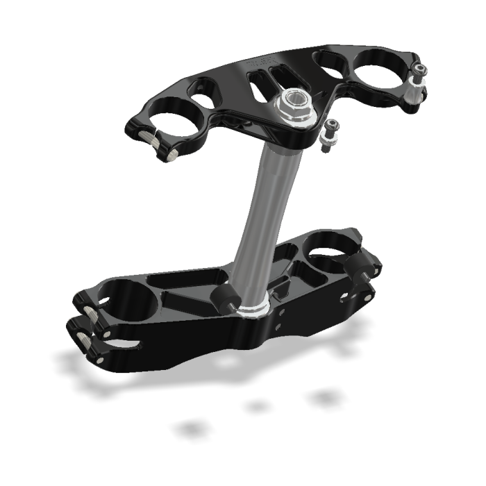 Triple Clamp Kit, GP, ZX-10 08-10, Black