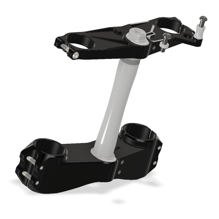 Triple Clamp Kit, ZX6R 09-  , Black