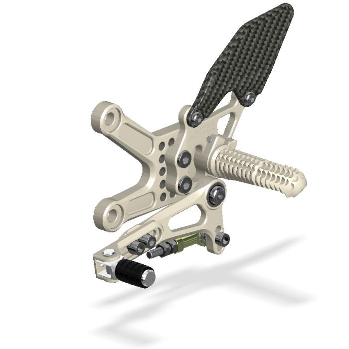 Rear Set Kit, ZX10R, 11-15 , Aero Hard