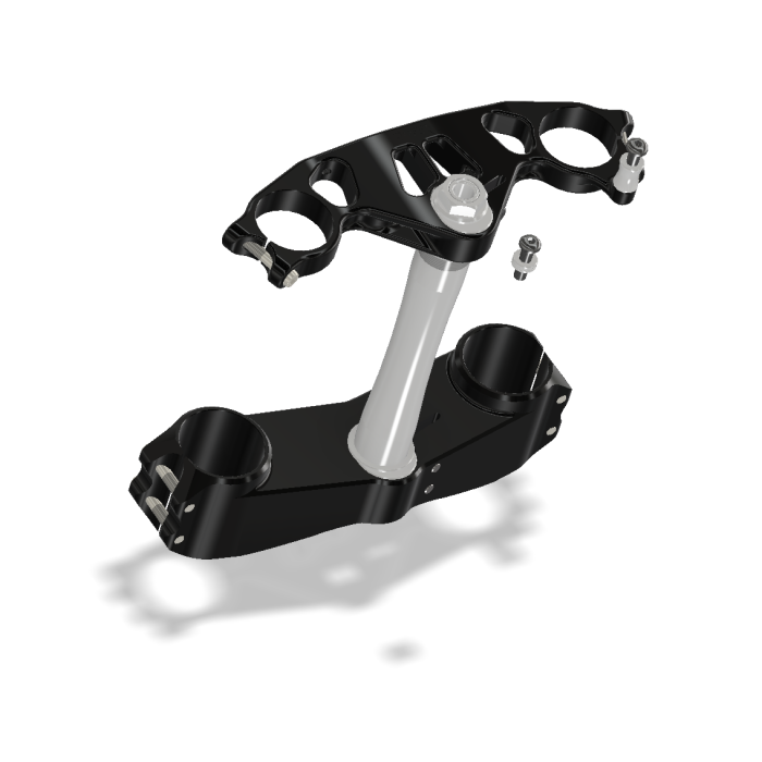 Triple Clamp Kit, GP, ZX-10 11-15, Black