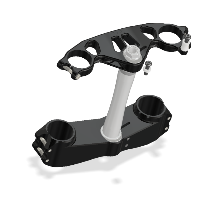 Triple Clamp Kit, GP, ZXR636 13- , Black