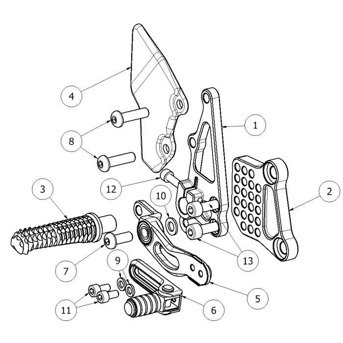 Click on a number to locate your part on the item list