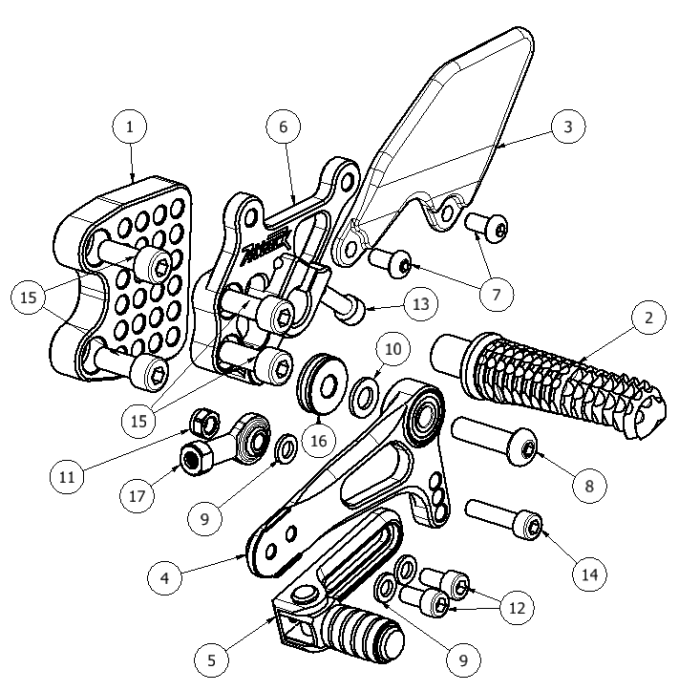 Click on a number to locate your part on the item list