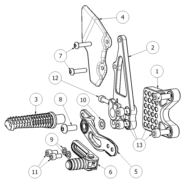 Click on a number to locate your part on the item list