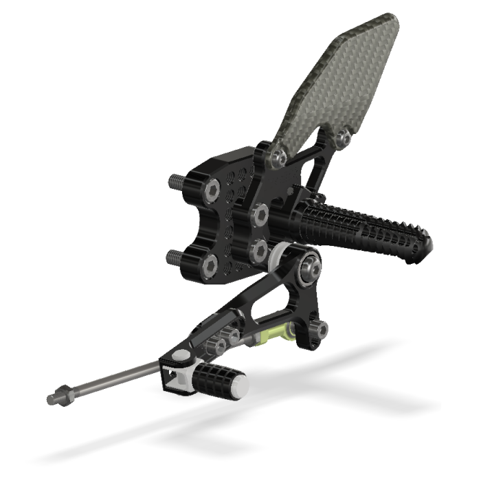 Rear Set Kit, GSXR1000 07-08, Black