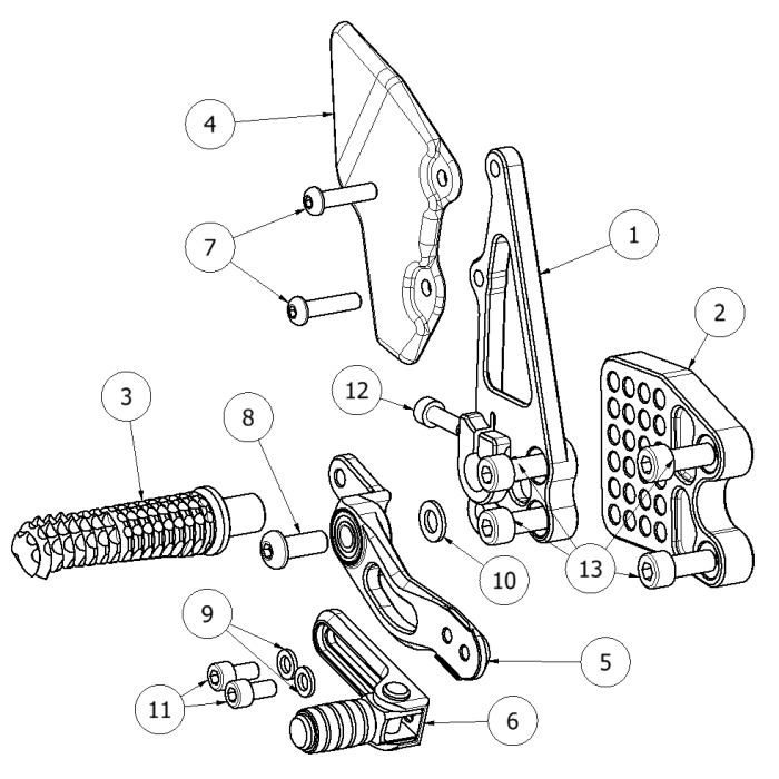 Click on a number to locate your part on the item list