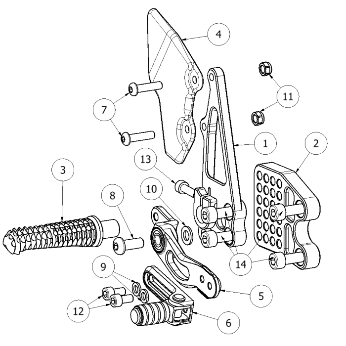 Click on a number to locate your part on the item list