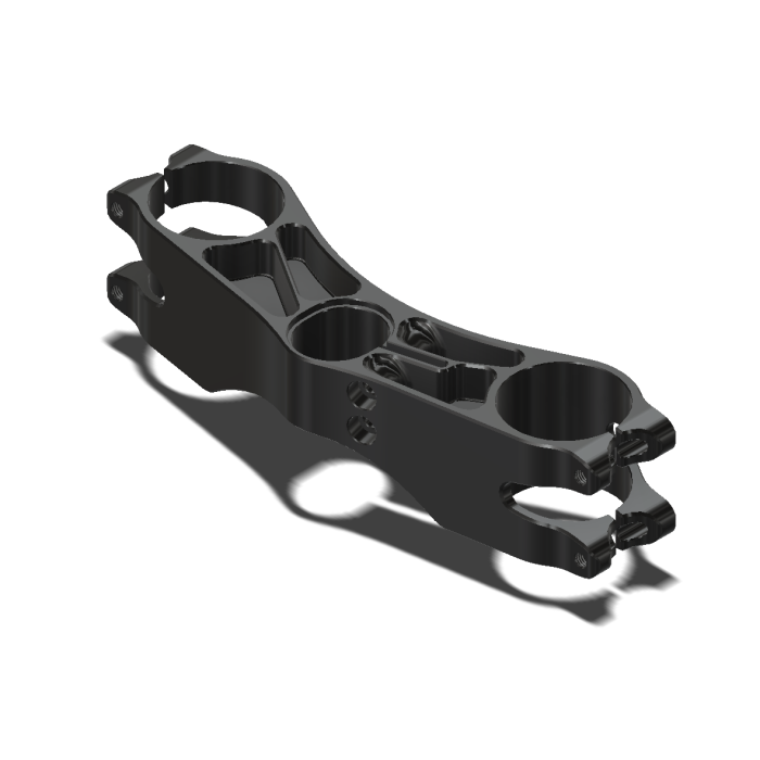 Bottom Clamp, Radial Ohlins, 210 x 58 (Rear Stem Pinch), Black
