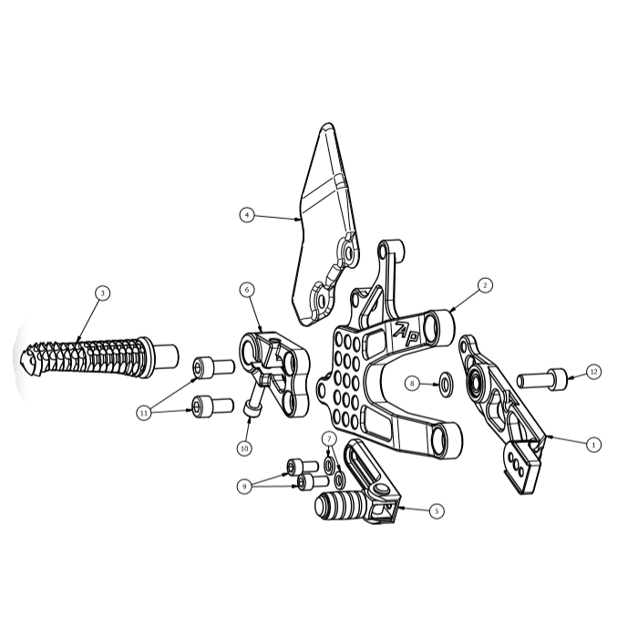 Click on a number to locate your part on the item list