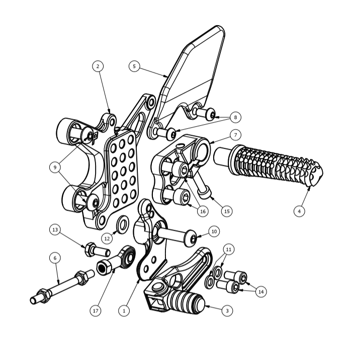 Click on a number to locate your part on the item list