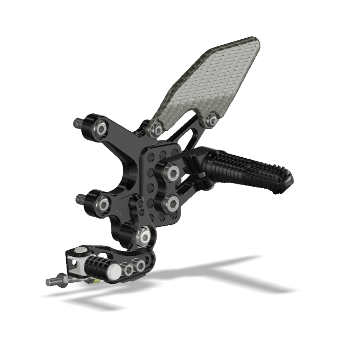 Rear Set Kit, Aprilia RSV4 17- , Tuono 17- , Black