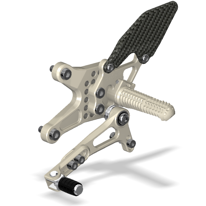 Rear Set Kit, 1290 KTM Superduke 14-19 , Aero Hard