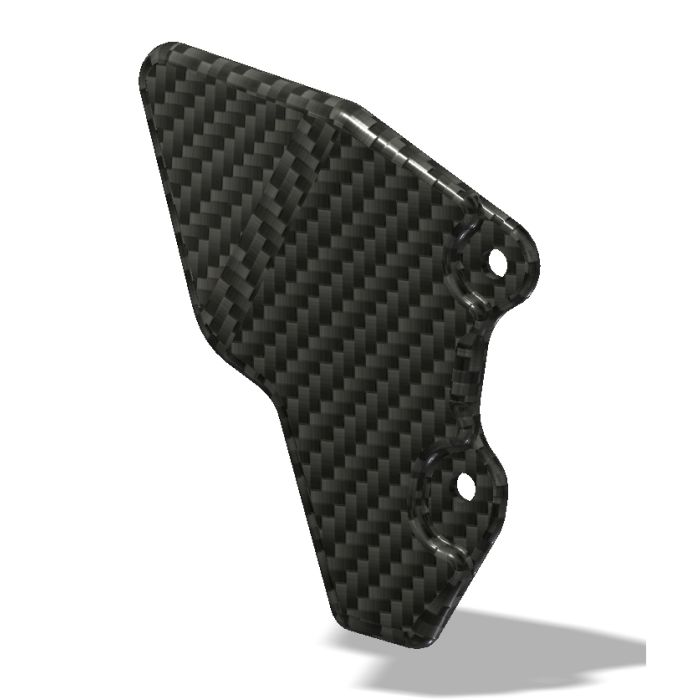 Rt. Side Heel Guard, Carbon, 6mm x 45mm