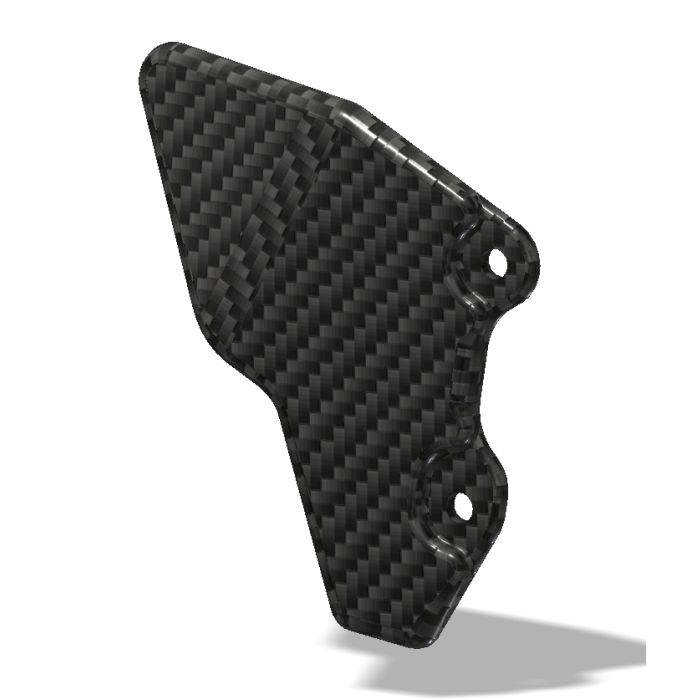 Rt. Side Heel Guard, Carbon, 6mm x 49mm
