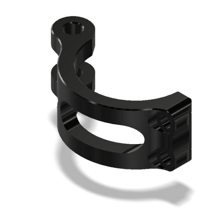 Handle Bar, Clamp, 55mm, Black