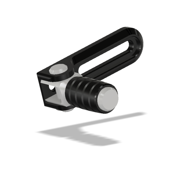 Shift Lever Slider Assembly w/Pedal, Peg Bracket Mounting, Black