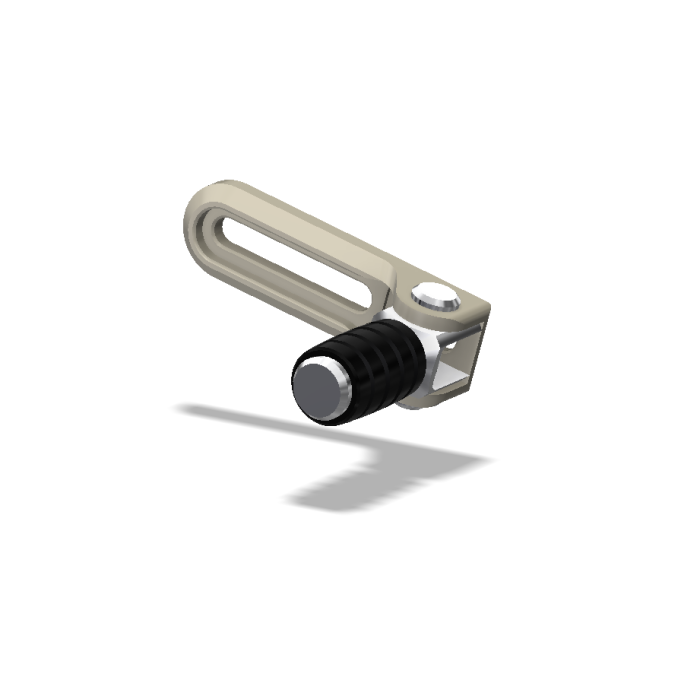 Brake Lever Slider Assembly w/Pedal, Peg Braket Mounting, Aero Hard