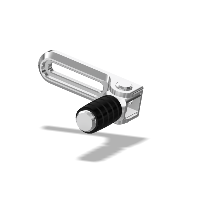 Brake Lever Slider Assembly w/Pedal, Peg Braket Mounting, Clear