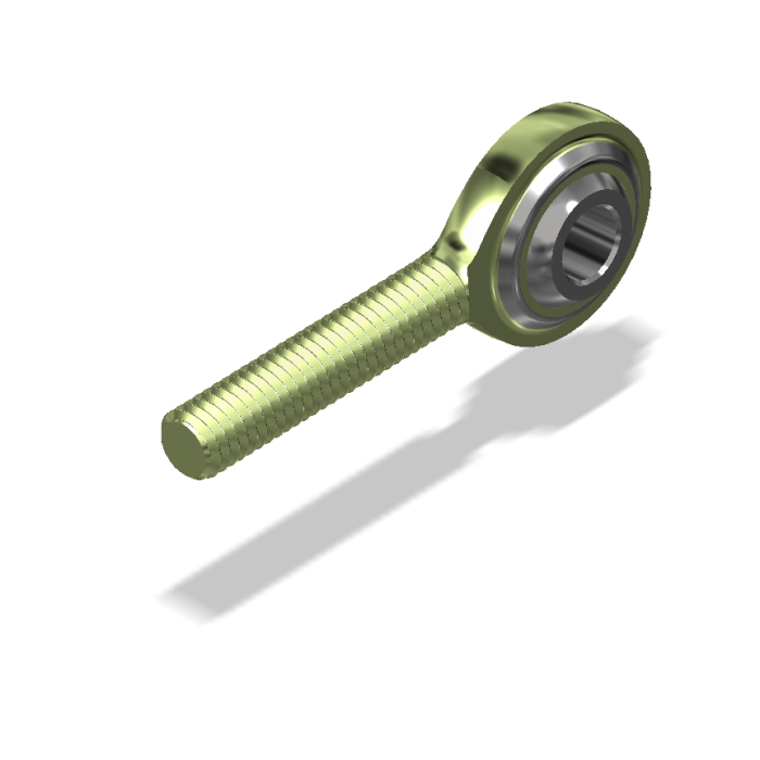 Metric Spherical Rod End, Right Hand Male, 6X1.0