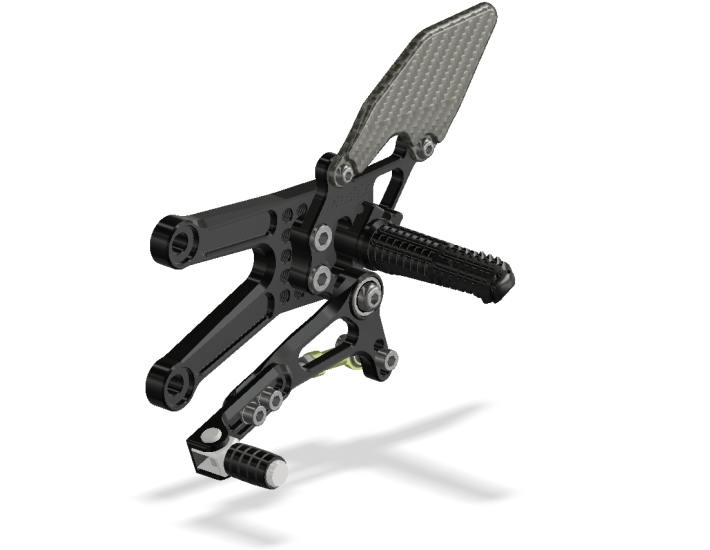Rear Set Kit, ZX10R, 06-10, Black