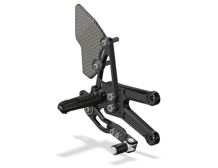 Rear Set Kit, ZX10R, 06-10, Black