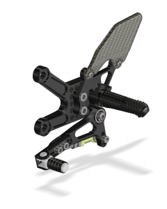 Rear Set Kit, ZX10R, 11-15 , Black