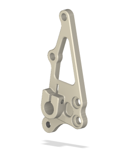 Rt., Peg Holder, KAW ZX10R 04-09, ZX6, 05-09, Aero Hard