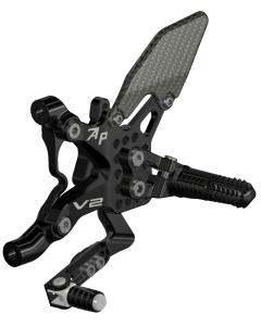 Rear Set Kit, Ducati V2, 2020-2024, Black