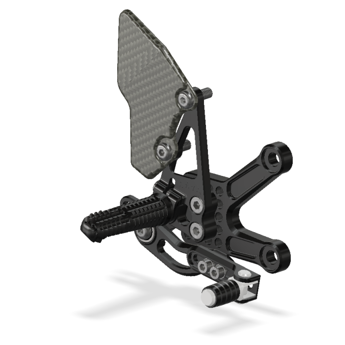 Rear Set Kit, ZX10R, 16- , Black